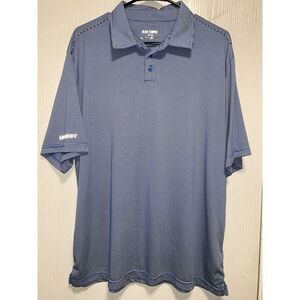 Black Clover Polo Shirt Mens XL Blue Golf Performance‎ Stretch Short Sleeve